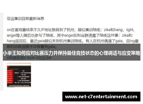 小拳王如何应对比赛压力并保持最佳竞技状态的心理调适与应变策略