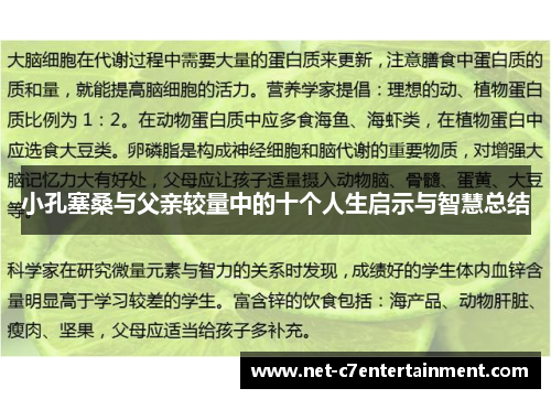 小孔塞桑与父亲较量中的十个人生启示与智慧总结